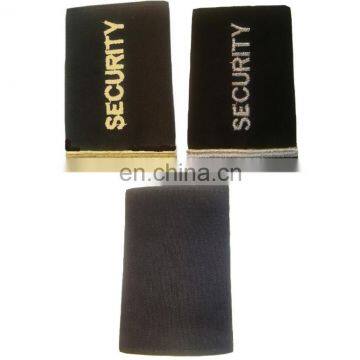 Custom Shoulder Embroidered Security Epaulettes - Professional custom made security epaulettes for airport uniform