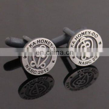 antique silver blank cufflink mens cufflink