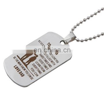 Wholesale cheap custom shape silver metal dog tag