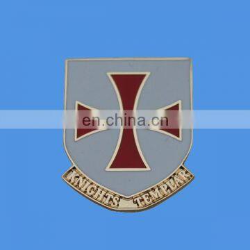 custom metal badge logo plate with cross