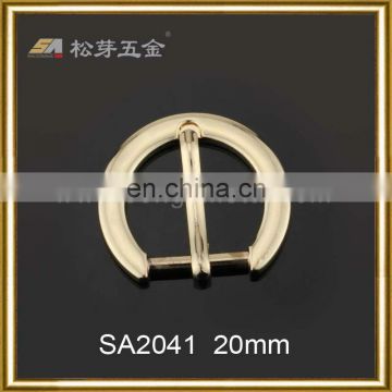 Song A Metal glazed Latest design quality belt buckle fashion half round shape 20mm pin belt buckle