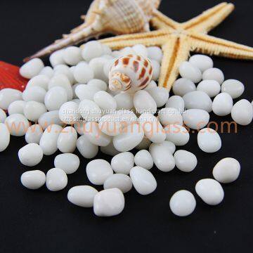 China Factory Swimming Pool Landscaping Decoration White Porcelain Glass Bead Aggregates photo-3