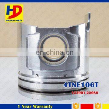 4TNE106T Engine Piston Part Excavator Spare Parts OEM No 123901-22080