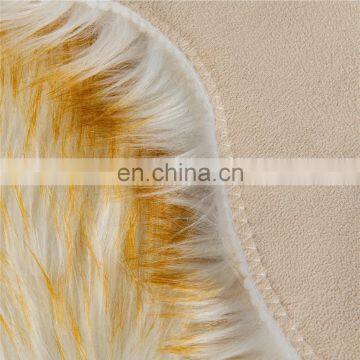 Nordic Long Plush Area Rug Wholesale Faux Carpets Fur Mats Area Yellow Rug For Bedroom photo-7