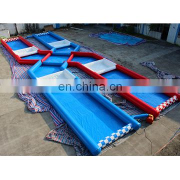 Outdoor foldable air frame pop up inflatable track for zorb roller ball sport