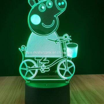 Peppa Pig 3D led light lamps LED night Light  wholesales