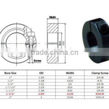 1-3/4'' (1.75'') Bore One-Piece Clamping Shaft Collar, Black Oxide Plated photo-4