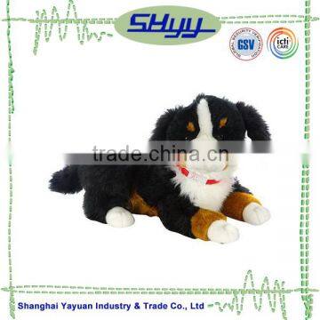 Custom plush dog toy stuffed black dog lying plush toy