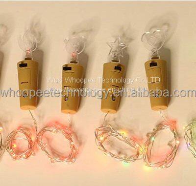 Bottle Cork Stopper Lights With Star Santa Elf Flame Topper LED Fairy String Lights 1m photo-5