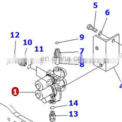 PC35-2 Pc40mr-2 PC50MR-2 excavator solenoid valve assembly 22F-60-21201