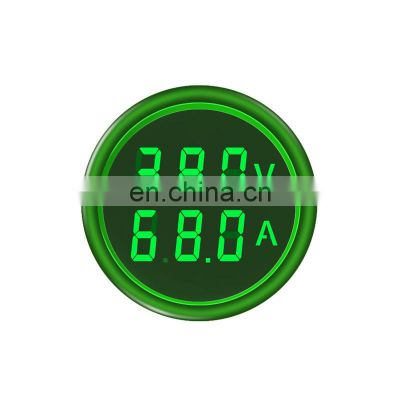 22MM meter  Digital Display Round Square Dual Voltmeter ammeter Current Voltage 100a ammeter LED Signal Light