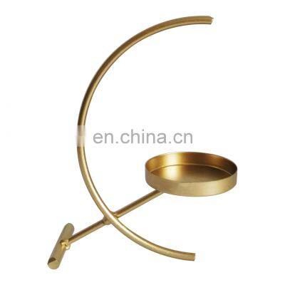 Moon Candleholder Brass Candlestick Copper Candle Holder Metal Candelabrum For Festival Celebration