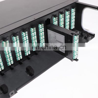 optica fibra cable factory HD 1U 2U 4U 6U 256 212 196 144 112 96 72 64 48 port mpo fiber optic patch panel