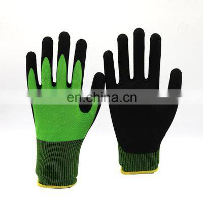 Seamless Knitted Nylon Knitted Gloves Nitrile Gloves Safety Work Hand Construction Gloves