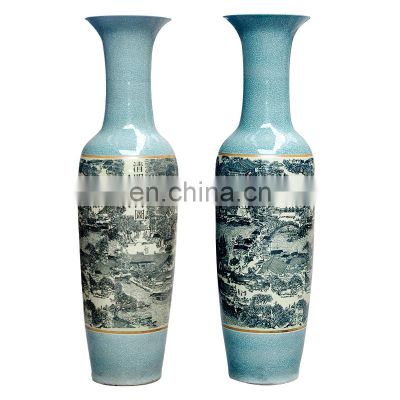 Jingdezhen high quality large decorative floor ceramic vase