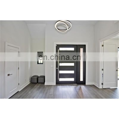 Pretty wood Modern Style Grey Exterior Villa Front Entrance Security Pivot Door