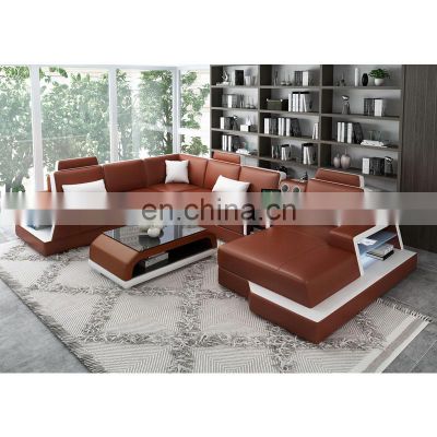 Customize colorsofa set furniture living room leather modern sofa sectional