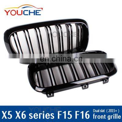 F15 F16 Replacement ABS Car Front Bumper Mesh Grille for BMW X Series X5 X6 2015+ photo-5