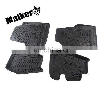 Offroad 4 pcs Foot Mat for Jeep Wrangler TJ 97-06 Car Accessories Black Car Mat