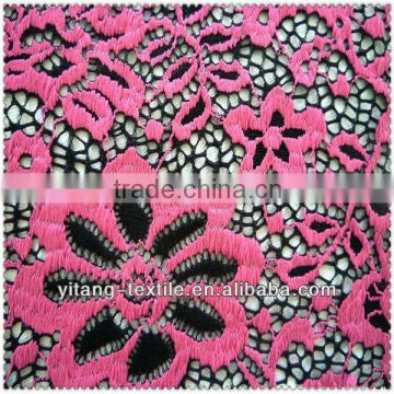 Embroidery flower italian mesh lace fabric for dress