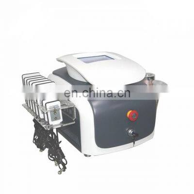 Multifunctional 6 in 1 cavitation vacuum 40k ultrasonic rf fat removal body slimming machine