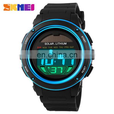 SKMEI 1096 Solar Power Men Sport Wristwatches Digital Masculino Waterproof Watches