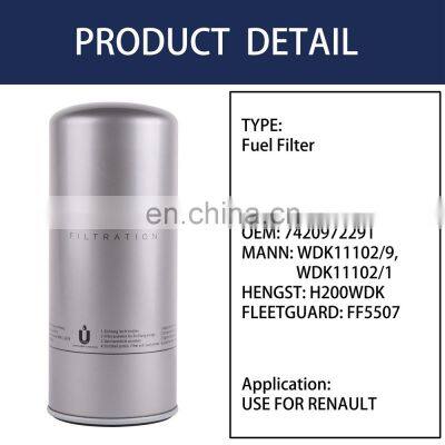 High Quality Truck Engine Parts Diesel Engine FLEETGUARD MANN Fuel Filter FOR VOLVO Reference 20430751 20976003 H200WDK FF5507
