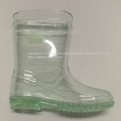 Colourful Transparent Kid Boots,Transparent New Fashion Child Boots,Transparent Children PVC Boots,Popular Style Boot photo-3