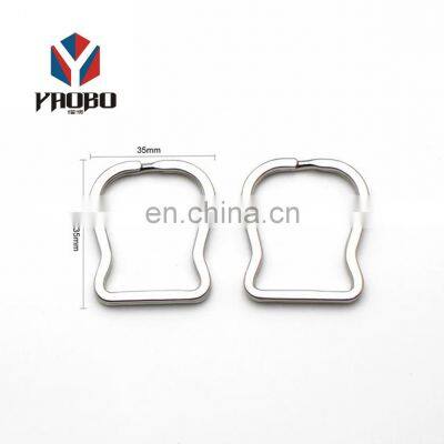 Excellent Keyring Stainless Steel Custom Key Chain Split Shaped Rings For Clothing