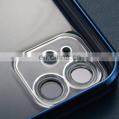 Wholesale Soft TPU Electroplate Clear With Camera Protecting Mobile Phone Case for IPhone 12 ProMax photo-2