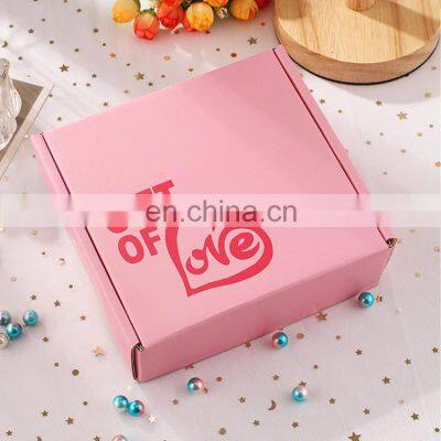China Supplier Clothing Shoes Delivery Corrugated Paper Cardboard Gift Pink Lash Mailer Boxes Makeup Tools Shipping Box photo-5