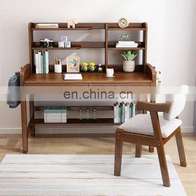 Luxury Solid Wood Bookshelf Study Table Children Tables Kids' Tables Computer Desks photo-2