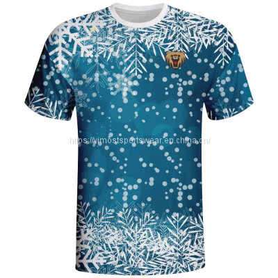 wholesale latest hot polyester custom sublimated t-shirts with fashionable design