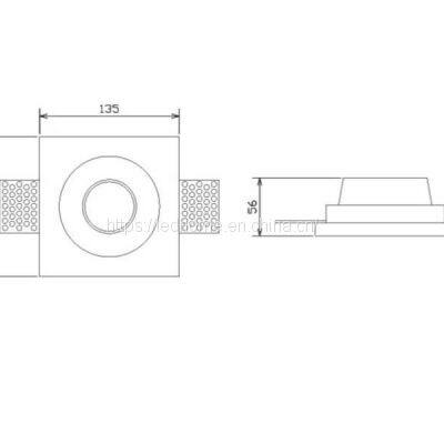 Square Recessed Gypsum GU10 LED Down Lights photo-3