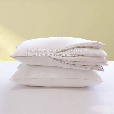 Three Chamber White Duck Goose Feather Height Adjustable Pillow