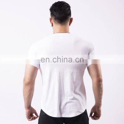 Wholesale Custom Logo Cotton Short Sleeve Men's Sports FitnessTee Shirt Man Running Training Wear Round Neck Muscle Fit Gym Top photo-5