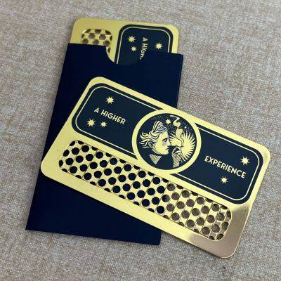 Custom Stainless Steel Metal Grinder Card Gold /silver Plated Metal Business Card photo-2