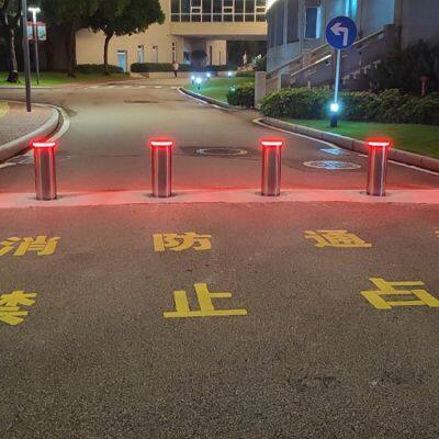 UPARK 304 Stainless Steel Retractable Barrier Anti-terror Bollard Automatic PAS68 Traffic Post Electric Bollard for Parking Lot