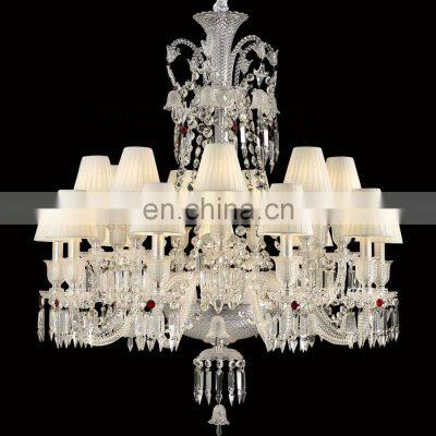 European style large crystal chandelier decoration wedding chandelier crystal luxury glass arm chandelier