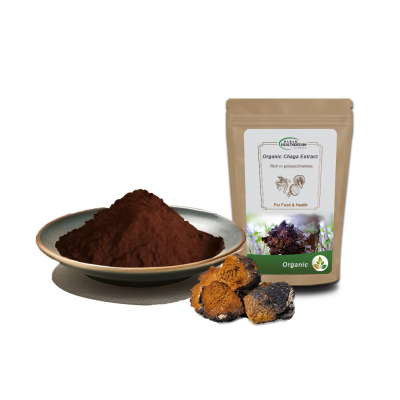 Organic Mushroom Powder Water Soluble Chaga Mushroom Extract Beta-glucan Red Brown Powder For Health Food