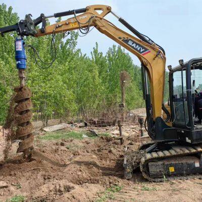 Factory Manufacture 1.5ton Excavator Earth Auger Attachment Soil Drilling Auger Drilling Machine photo-3
