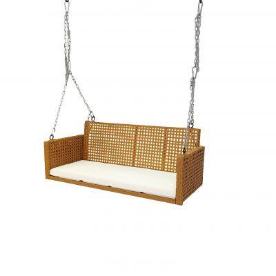 Porch Swing Hanging Bench Waterproof Bench for Outdoor Furniture With Backrest Woven Wicker Outdoor Furniture photo-5