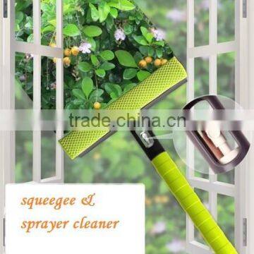 2 in 1 Long Handle Sprayer Window Squeegee With Microfiber Towel,window Cleaner photo-2