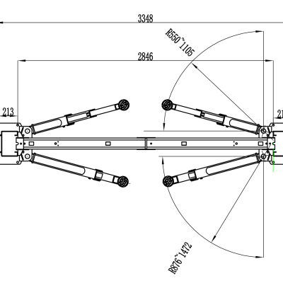 CE Approved 4000kg 2 Post Car Hoist Lifting Clear Floor Type Top Connection Electric Release photo-2