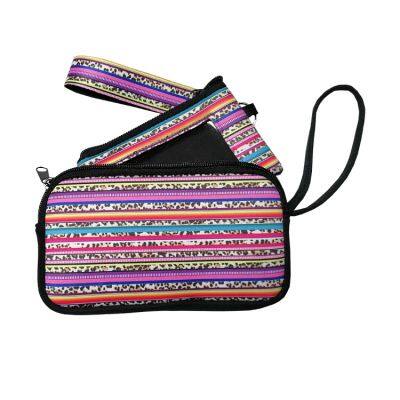 Custom Sublimation Print Fashion Coin Bag Keychain Zipper Wallet Waterproof Neoprene Coin Purse