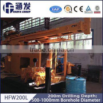 200m depth ! HFW200L Track Type Water Well Drilling Rig, DTH drilling rig,top rotary drilling rig