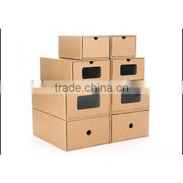 wholesale high quality flat hard cardboard shoe box with lid