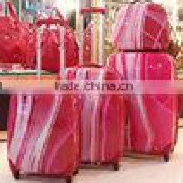 2014 New designer luggage travel trolley fashion abs+pc