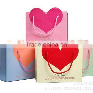 packaging bag paper die cut handle fruit paper bag