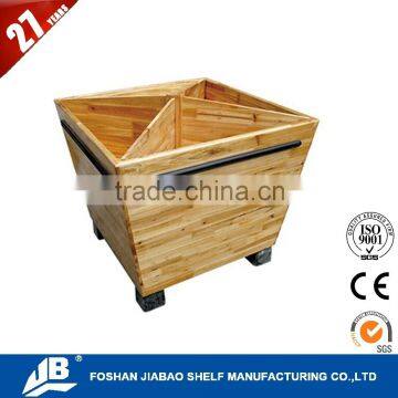 Foshan Jiabao rice promotion drying display rack wooden cask